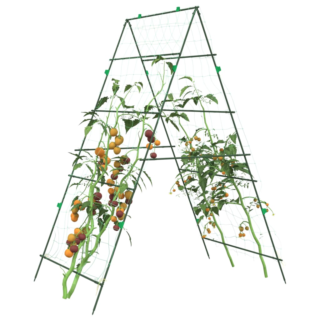 Garden Trellis for Climbing Plants 3pcs A Shape Steel