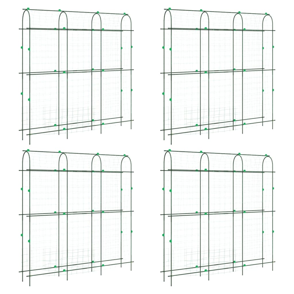 Treillis de jardin pour plantes grimpantes 4 pcs forme en U