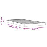 Cadre de lit sans matelas cire marron 90x200 cm bois pin massif