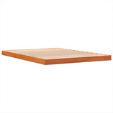 Cadre de lit sans matelas cire marron 135x190cm bois pin massif