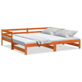 Day bed and trundle bed without mattress 90x200 cm solid wood