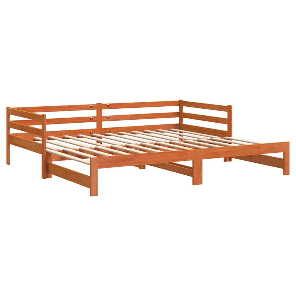 Day bed and trundle bed without mattress 90x200 cm solid wood