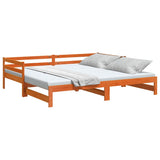 Day bed and trundle bed without mattress 90x200 cm solid wood