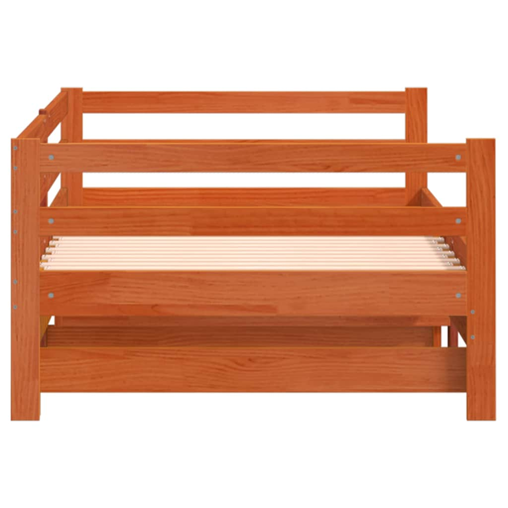 Day bed and trundle bed without mattress 90x200 cm solid wood