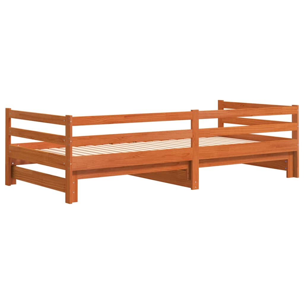 Day bed and trundle bed without mattress 90x200 cm solid wood