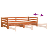 Day bed and trundle bed without mattress 90x200 cm solid wood