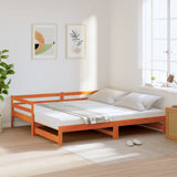 Day bed and trundle bed without mattress 90x200 cm solid wood