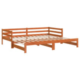 Day bed and trundle bed without mattress 90x190 cm solid wood