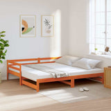 Day bed and trundle bed without mattress 90x190 cm solid wood