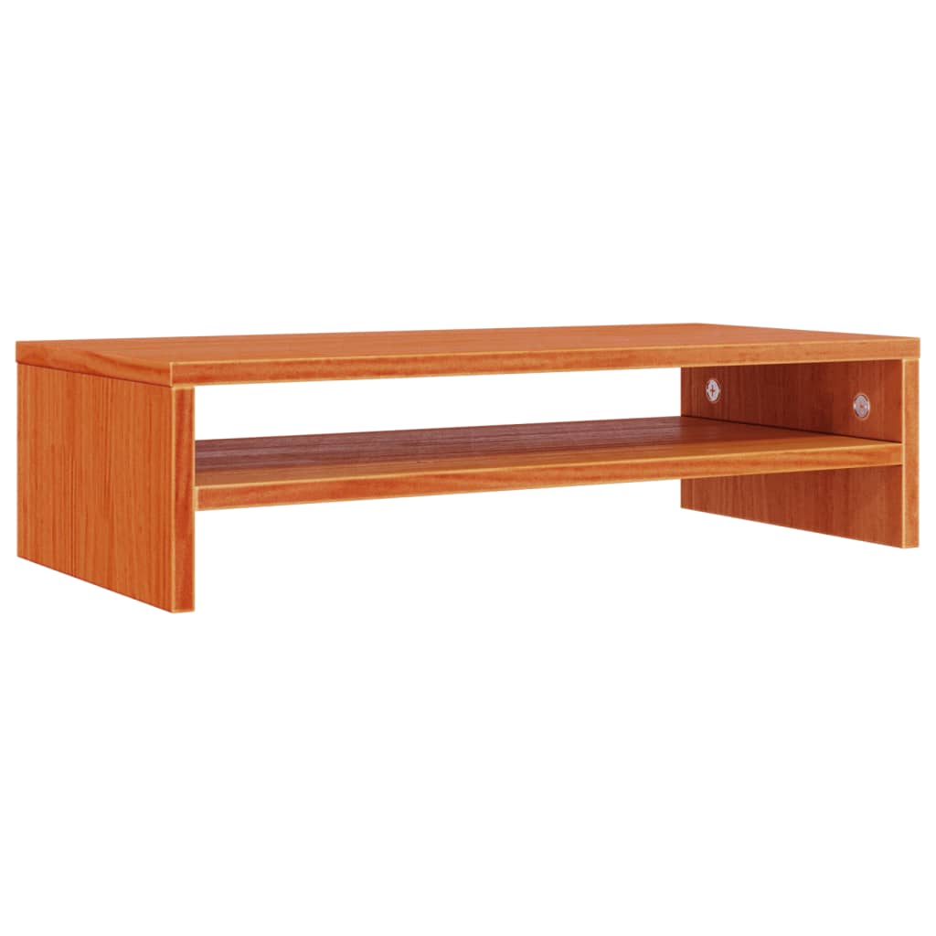 Support de moniteur marron miel 50x24x13 cm bois de pin solide