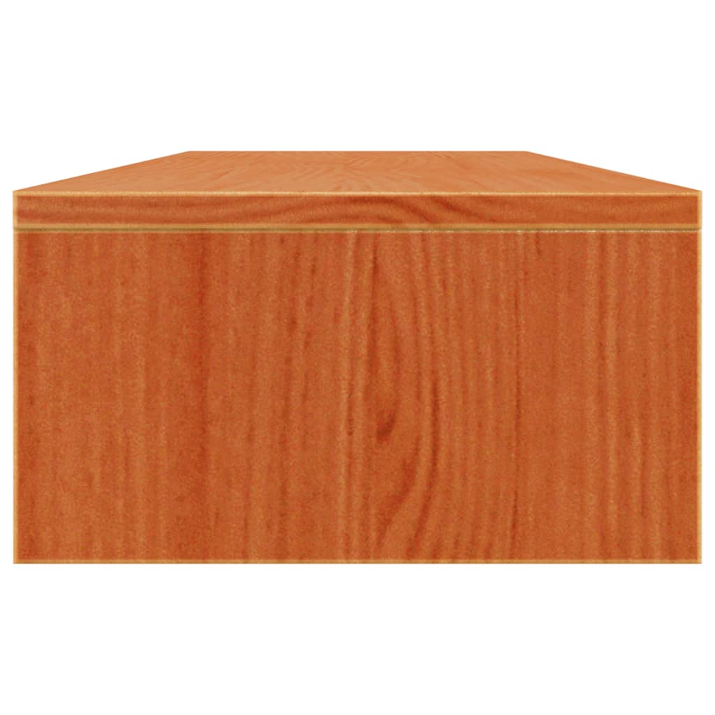 Support de moniteur marron miel 100x24x13 cm bois de pin solide