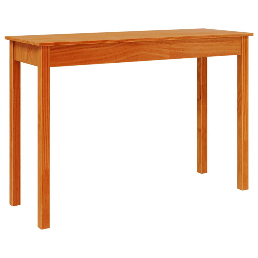 Table console marron miel 110x40x75 cm bois massif de pin