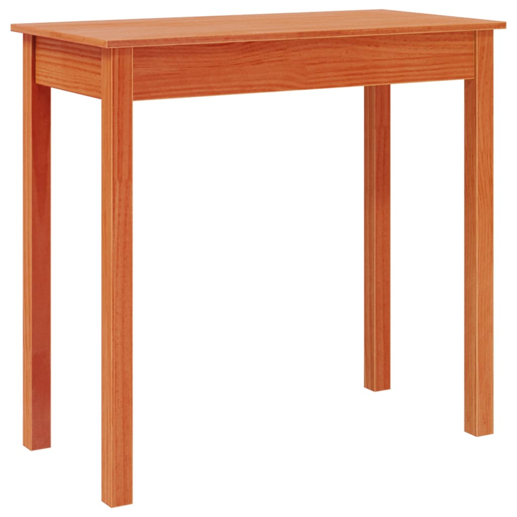 Table console marron miel 80x40x75 cm bois massif de pin