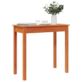 Table console marron miel 80x40x75 cm bois massif de pin