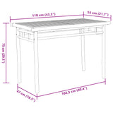 Table à manger de jardin 110x55x75 cm bambou