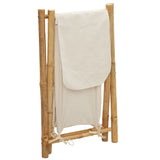 Panier à linge blanc crème 45x55x63,5 cm bambou