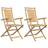 Chaises pliables de jardin lot de 2 53x66x99 cm bambou