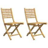 Chaises pliables de jardin lot de 2 43x54x88 cm bambou