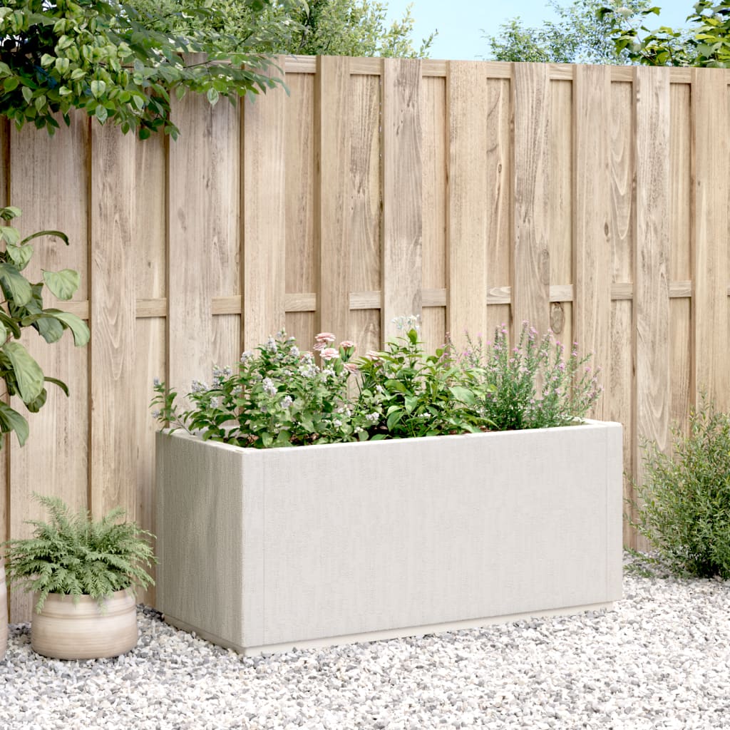 Jardinière blanc 80x36x35 cm PP