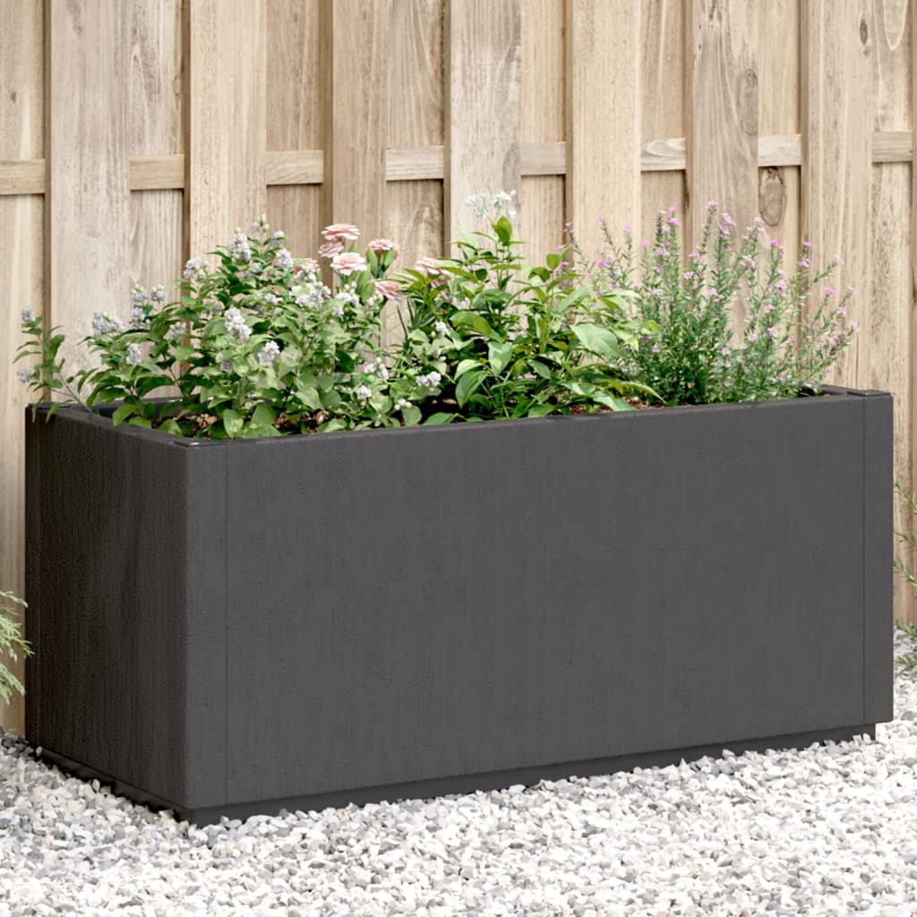 Jardinière gris foncé 80x36x35 cm PP