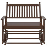 Banc balancelle marron 118x70x104,5 cm bois massif de peuplier