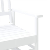 White swing bench 118x70x104.5 cm solid poplar wood