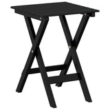 Table d’appoint pliable noir bois de peuplier massif