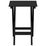 Table d’appoint pliable noir bois de peuplier massif