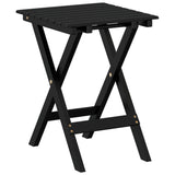 Table d’appoint pliable noir bois de peuplier massif