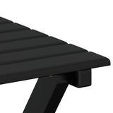 Table d’appoint pliable noir bois de peuplier massif