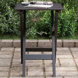 Table d’appoint pliable noir bois de peuplier massif