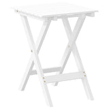 Table d’appoint pliable blanc bois de peuplier massif