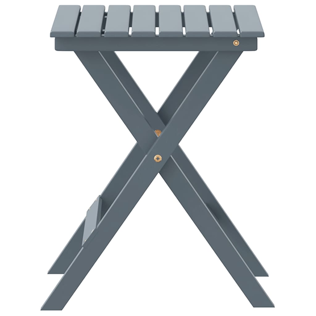 Table d’appoint pliable gris bois de peuplier massif