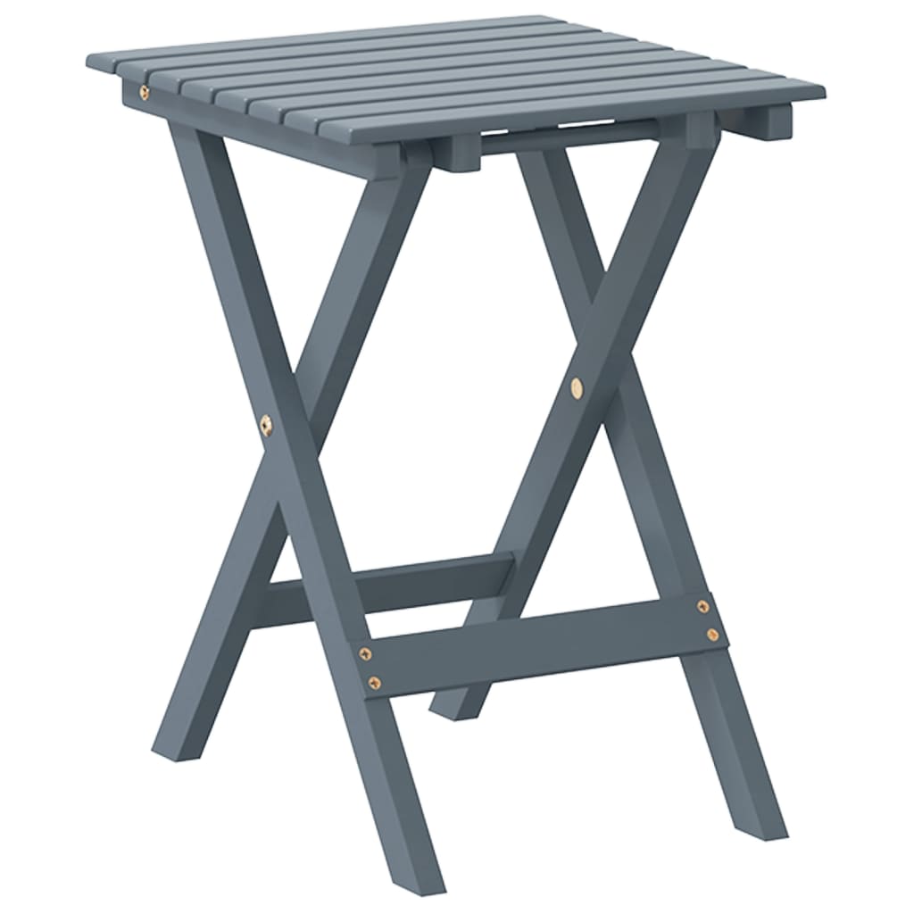 Table d’appoint pliable gris bois de peuplier massif