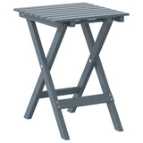 Table d’appoint pliable gris bois de peuplier massif