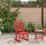 Chaise à bascule enfants rouge bois de peuplier massif