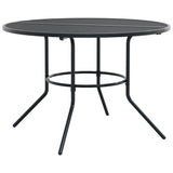 Table de patio ronde anthracite acier enduit de poudre