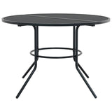 Table de patio ronde anthracite acier enduit de poudre