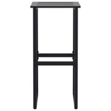 Tabourets de bar lot de 2 noir acier enduit de poudre