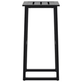 Tabourets de bar lot de 2 noir acier enduit de poudre