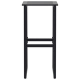 Tabourets de bar lot de 4 noir acier enduit de poudre