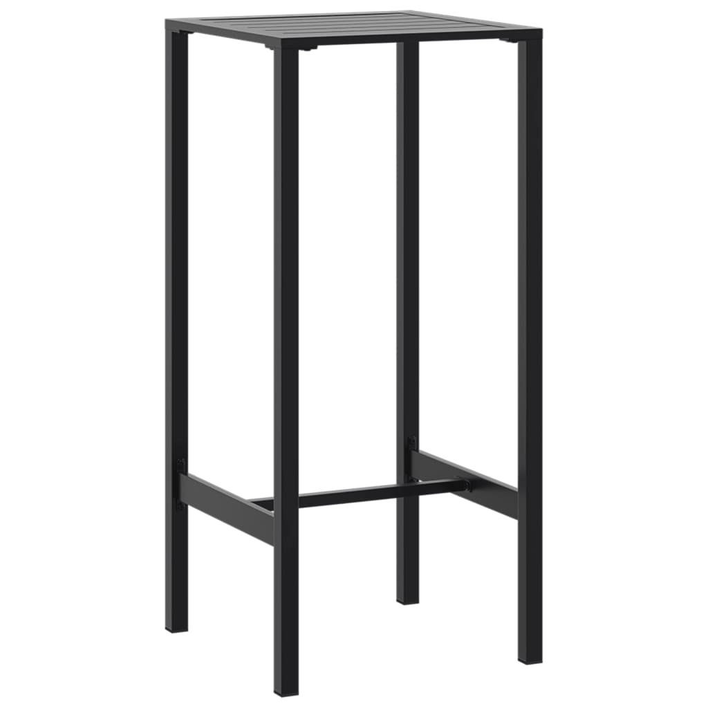 Table de bar noir 50x50x110 cm acier enduit de poudre