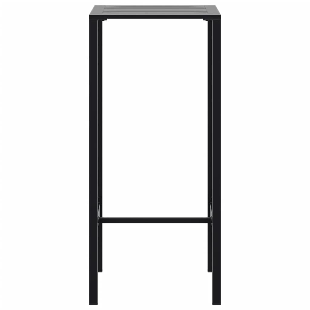 Table de bar noir 50x50x110 cm acier enduit de poudre