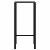 Table de bar noir 50x50x110 cm acier enduit de poudre