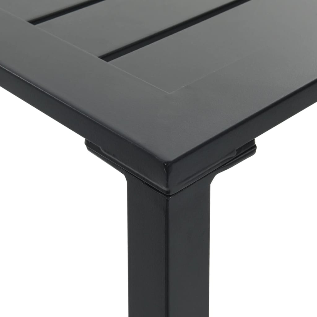 Table de bar noir 50x50x110 cm acier enduit de poudre