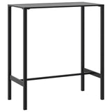 Table de bar noir 100x50x110 cm acier enduit de poudre