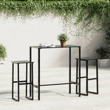 Table de bar noir 100x50x110 cm acier enduit de poudre