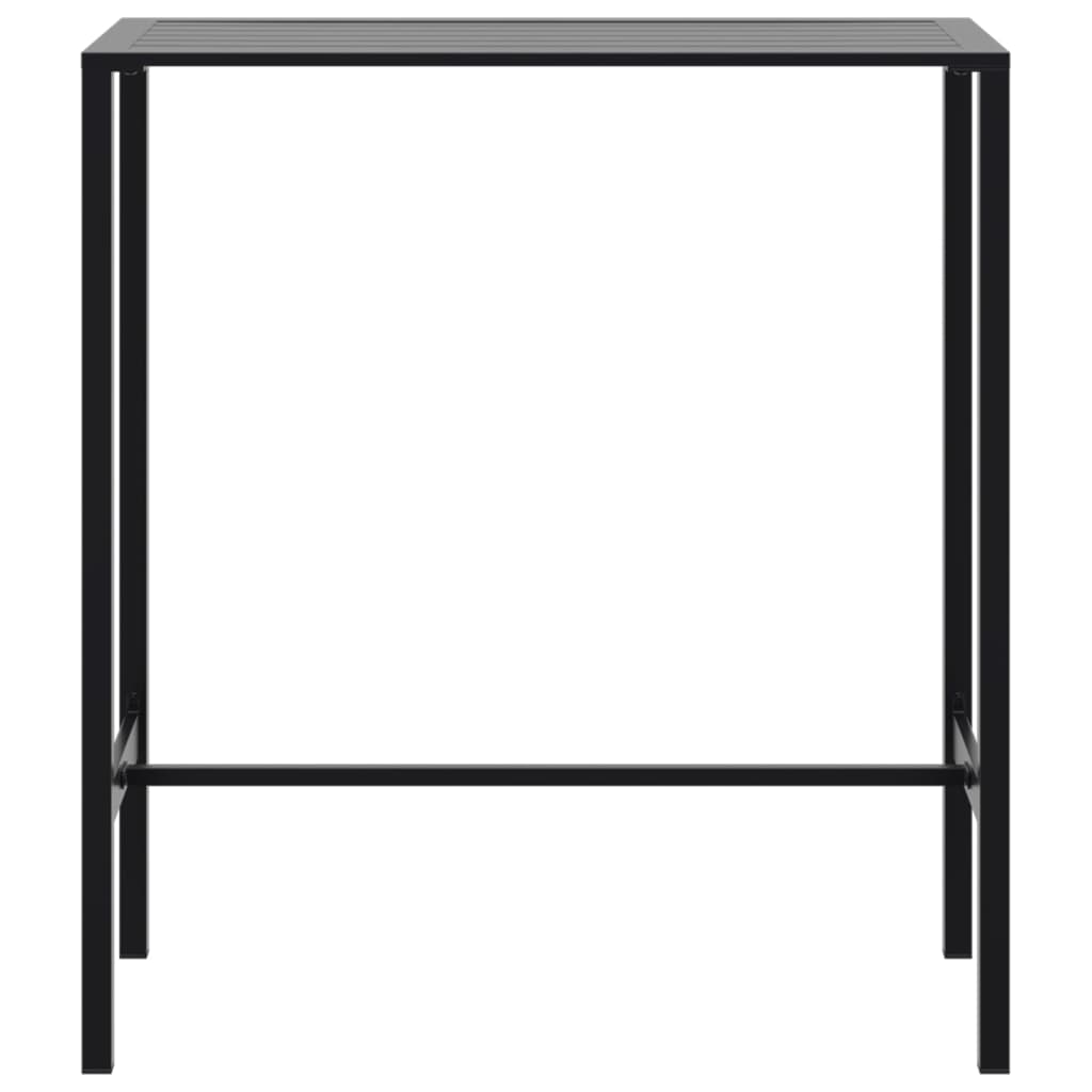 Table de bar noir 100x50x110 cm acier enduit de poudre