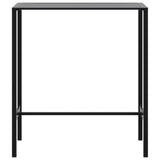 Table de bar noir 100x50x110 cm acier enduit de poudre