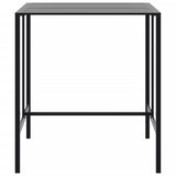 Table de bar noir 100x100x110 cm acier enduit de poudre